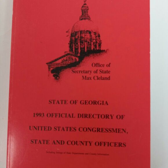 📘 1993 Georgia Directory | Max Cleland | Politics & History 🗺️Vintage RARE - Picture 8 of 8